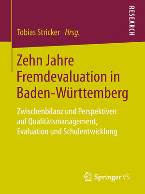 cover image of Zehn Jahre Fremdevaluation in Baden‐Württemberg
